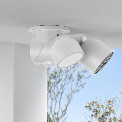 Miniatura 2 de Soporte de alero para Google Nest Cam con reflector - Soporte de cámara de seguridad para reflector al aire libre (blanco)