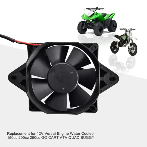 Miniatura 5 de GOOFIT Reemplazo de ventilador de refrigeración de radiador cuadrado de 12 V CC para ATV de 200 cc y 250 cc refrigerado por agua para motocross Go