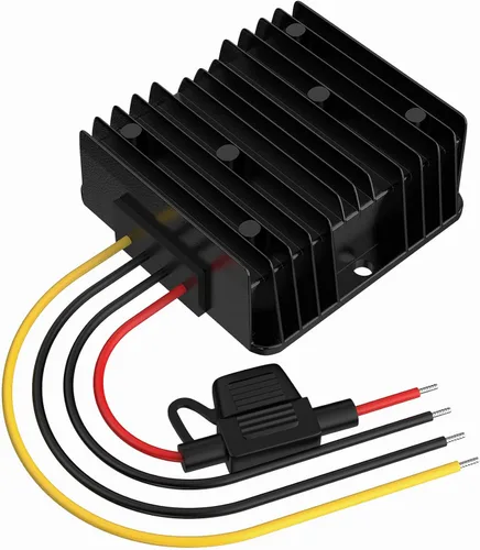 Miniatura 4 de Convertidor elevador de 12 V a 24 V CC, transformador de voltaje 15A 360 W convertidor con fusible transformador impermeable de 12 V para carrito