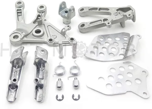 Miniatura 3 de MT390-007-POLISH Soporte de clavijas de pie delantero plateado compatible con CBR 600 RR 2003-2006