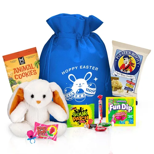 Miniatura 9 de Canastas de Pascua para niños, prefabricadas y llenas para niñas y niños, iluminarán las caras de tus conejitos favoritos Púrpura