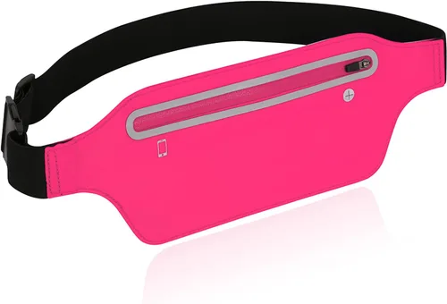 Miniatura 11 de Riñoneras para mujer, riñonera impermeable para hombres, cinturón ajustable para correr, cinturón de bolsillo delgado y expandible, soporte