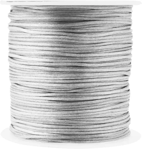 Miniatura 132 de Mandala Crafts Cordón de Satén de Nailon 2mm Cordón Rattail Champagne - 100 Yardas Cordón de Nailon Chino para Nudos Cordón de Seda Cola de Rata