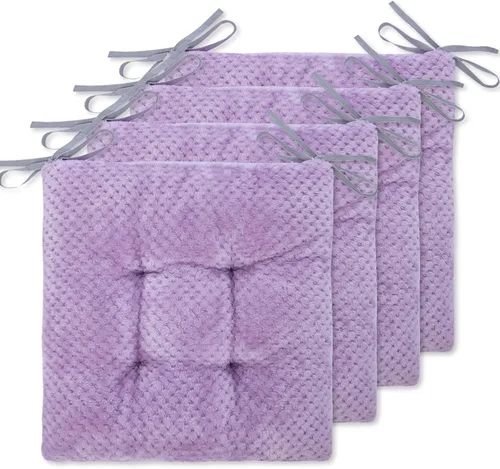 Miniatura 19 de WONDER MIRACLE - Juego de 4 cojines para sillas de comedor, sillas de oficina, autos, exteriores, patio, se pueden lavar a máquina y secar en Azul