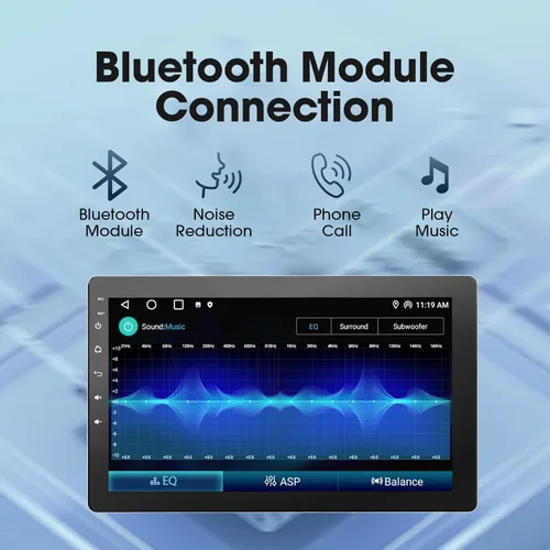 Miniatura 5 de Haudio Estéreo de coche de 10.1 pulgadas de un solo DIN, radio de pantalla táctil giratoria con Apple CarPlay inalámbrico y Android Auto, cámara