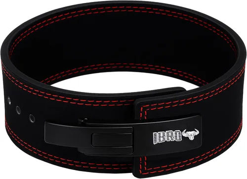 Miniatura 9 de IBRO Cinturón de palanca para levantamiento de pesas – Cinturón de 8 mm, 10 mm o 13 mm de potencia extrema y resistencia en cuero genuino - Para