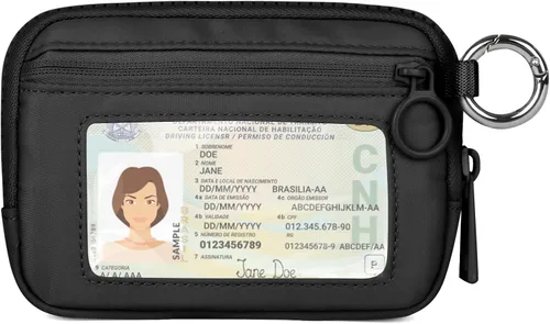 Miniatura 15 de La Cartera Iris con Cremallera y Ranura para Tarjetas con Ventana para Identificación, Monedero para Mujer con Cremallera, Llavero Mini Portátil
