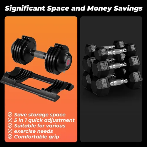 Miniatura 2 de Roinoim Adjustable Dumbbell Set