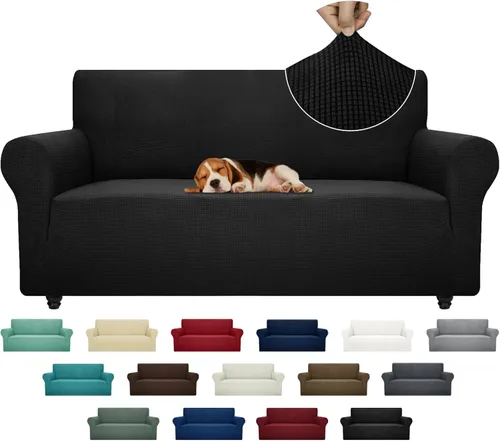 Miniatura 77 de ZNSAYOTX Funda súper elástica para silla (30"-47"), nuevas fundas de silla a rayas para sala de estar, aptas para perros y mascotas, protector