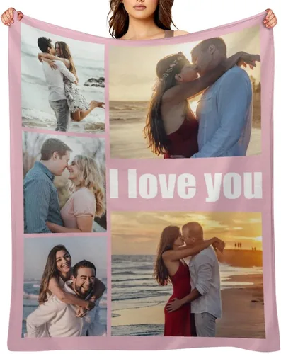 Miniatura 9 de Manta personalizada con fotos, texto, manta de franela personalizada para adultos, cumpleaños, Navidad, Halloween, Día del Padre, Día de la Madre