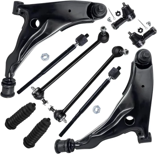 Miniatura 87 de Detroit Axle - Kit de suspensión frontal de 10 piezas para Jeep 2002-2004 Liberty, 2 brazos de control superiores con rótula 2 rótulas inferiores, 4