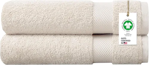 Miniatura 22 de Toallas 100% algodón orgánico de 22.93 oz/m² de felpa al tacto de secado rápido, paquete de 12 toallas de lavado de algodón orgánico, certificado