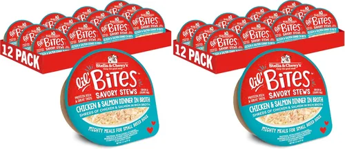 Miniatura 14 de Stella & Chewy's Lil Bites - Guisos salados para razas pequeñas, cena de pollo y pavo en caldo, tazas de 2.7 onzas (paquete de 12)