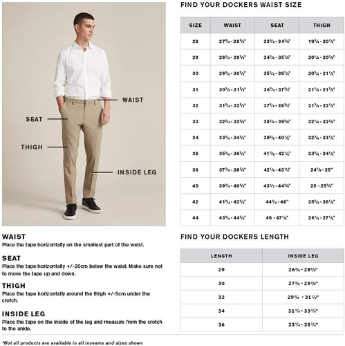 Miniatura 3 de Dockers Pantalones caqui cómodos de ajuste relajado para hombre