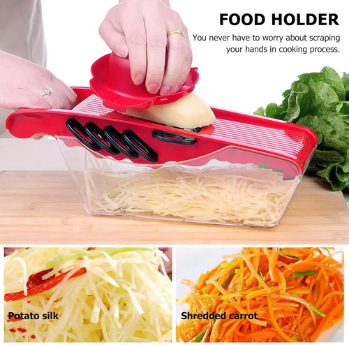 Miniatura 2 de DOITOOL Soporte de seguridad para cortar alimentos, protector de dedos para mandolina y rallador de verduras, 4.52 x 4.25 x 1.96 pulgadas, protector