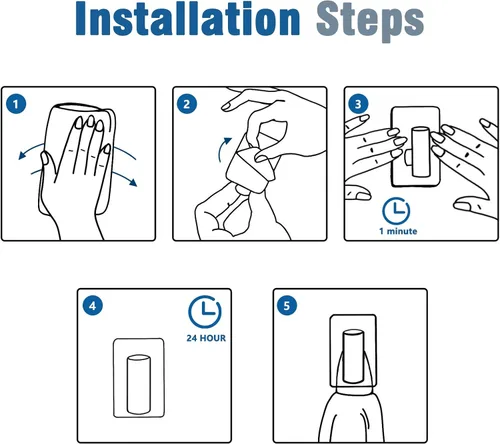 Miniatura 5 de Ganchos adhesivos negros para toallas de baño montados en la pared, paquete de 4 ganchos para toallas de baño, soporte para bata, gancho de acero