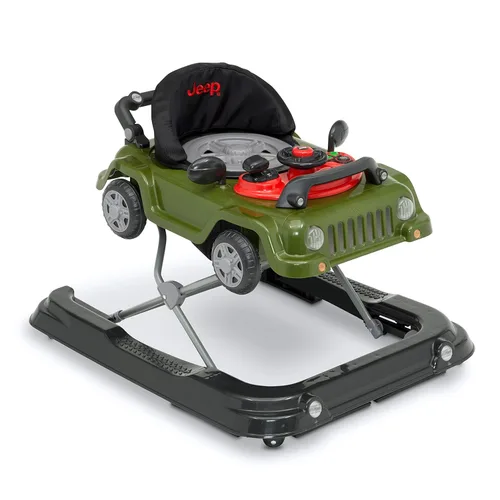 Jeep Classic Wrangler 3 en 1 Crece Conmigo Andador de Actividades - Cuenta con música, luces, bandeja de juego extraíble, modo andador de empuje, se