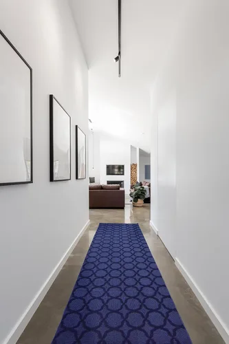 Miniatura 236 de Garland Rug Sparta - Alfombra antideslizante de polipropileno de 2 pies x 12 pies, color negro, ideal para salas de estar y pasillos, elegante