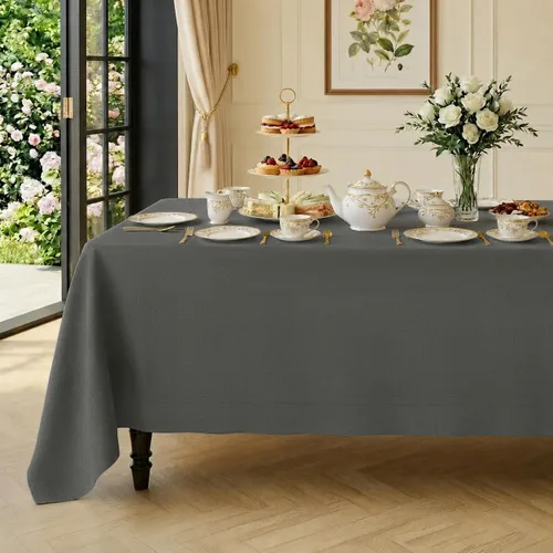 Miniatura 8 de Classic Linen™ by D'Moksha - Mantel rectangular de 54 x 72 pulgadas, 100% lino puro, lavable a máquina para comedor, Día de la Madre, primavera
