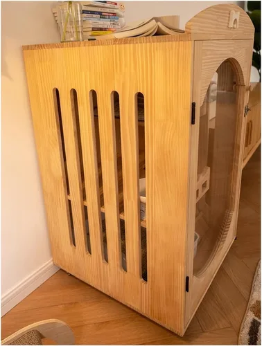 Miniatura 6 de Casa para gatos jaula para gatos Villa pequeña con inodoro de dos pisos para gatos Casa de gato Casa para el hogar Mascota Gatito Gato Villa