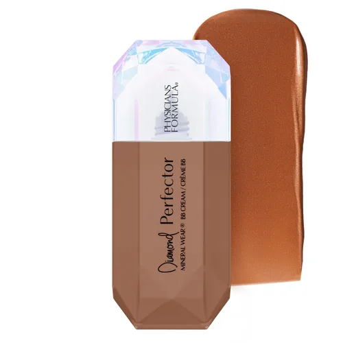 Physicians Formula Mineral Wear®Diamond Perfector BB Cream, bálsamo de belleza 10 en 1 para perfeccionar la piel, acabado ligero y luminoso,