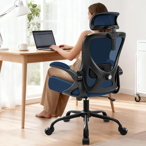 Miniatura 15 de AreShark Silla de oficina – Silla de escritorio ergonómica de malla transpirable con reposacabezas 2D y soporte lumbar ajustable – Silla ejecutiva