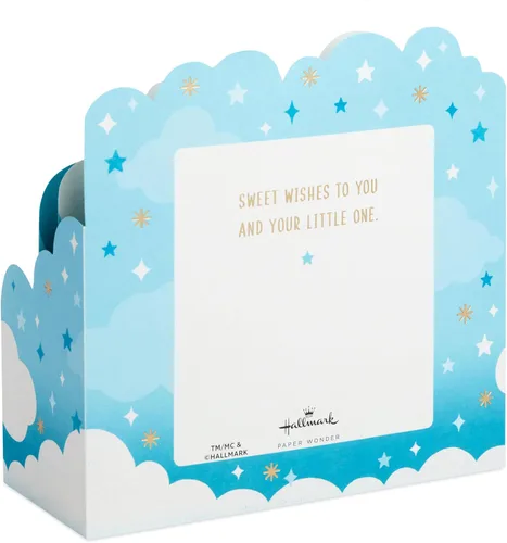 Miniatura 2 de Hallmark Paper Wonder - Tarjeta desplegable para bebé niño (globos azules) para baby showers, nuevos padres, felicitaciones