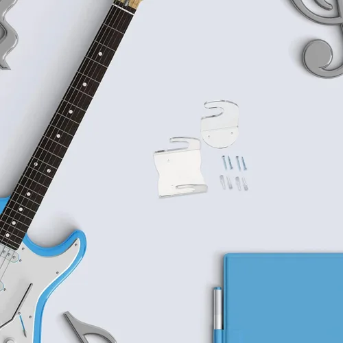 Miniatura 5 de DOITOOL Soporte de pared para guitarra horizontal, acrílico transparente acústica/clásica/eléctrica, soporte para ukelele banjo, exhibición