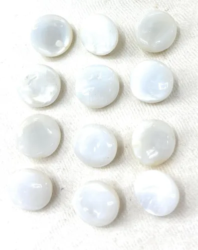Miniatura 3 de 12 botones de nácar de 3/8 a 0.433 in - botones de blusa de concha, botones de camisa de conchas - vástago