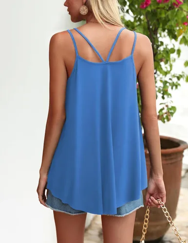 Miniatura 4 de Zeagoo - Camiseta sin mangas para mujer, cuello en V, informal, sexy