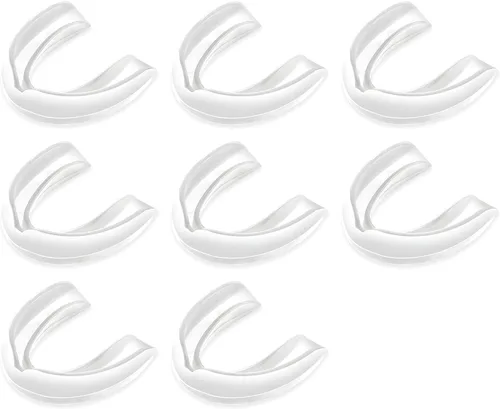 Miniatura 8 de Boquilla multicolor deportiva para adultos, 8 unidades de protectores bucales, armadura de dientes de encías para boxeo, baloncesto, hockey, karate