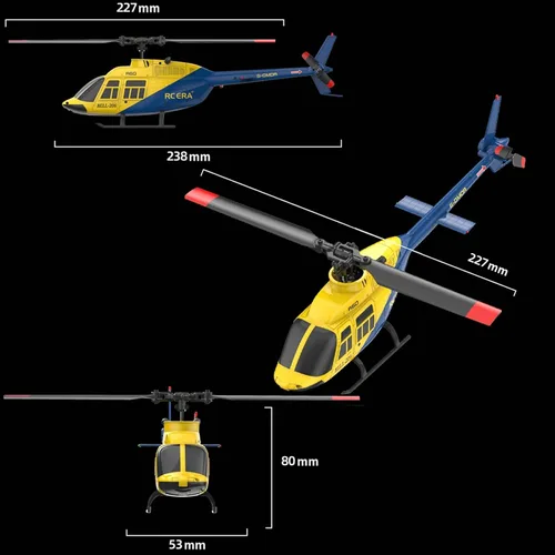 Miniatura 2 de RC ERA A60 Helicóptero - Helicópteros de control remoto para adultos, 1/42 Sacle 2.4G 4CH Gyro Stabilized Aircraft con retención de altitud y flujo