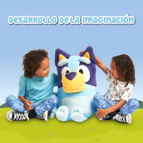 Miniatura 4 de Bluey Peluche grande de 31.5 in, color azul, producto oficial de la serie infantil, juguete suave y tierno para niños y niñas a partir de 0 años