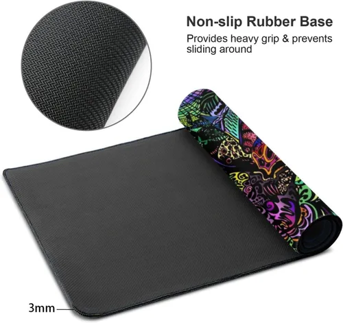 Miniatura 2 de Trippy Psychedelic Art - Alfombrilla de mouse para juegos XXL XL grande para escritorio, antideslizante, larga extendida, alfombrilla de goma