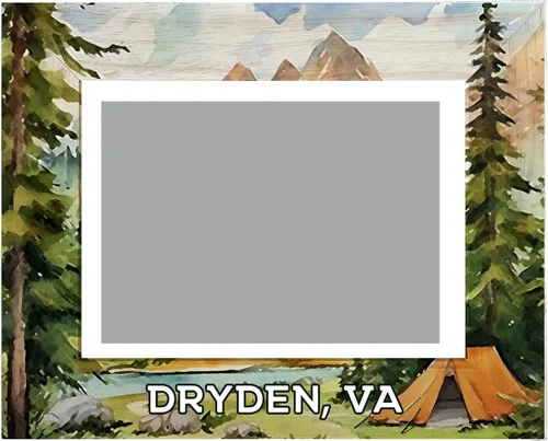 Dryden Virginia Souvenir - Marco de fotos de madera para acampar con diseño horizontal
