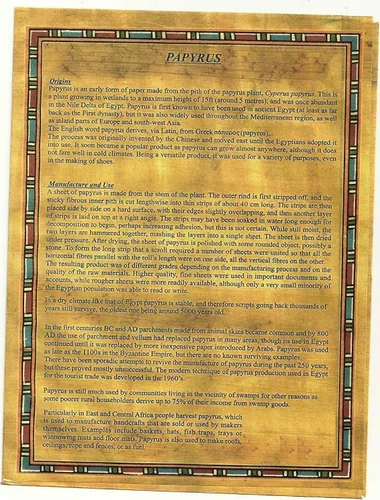 Miniatura 3 de Arts & Crafts Of Egypt - Papel en blanco de papiro hecho a mano en Egipto, 10 hojas para proyectos de arte, álbumes de recortes, rollos de repuesto