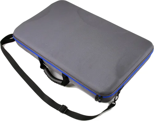 Miniatura 7 de CASEMATIX Funda de viaje para controlador de DJ compatible con Hercules Inpulse 500 - Funda rígida para mezclador de DJ con correa Gris