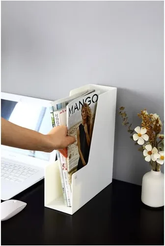Miniatura 4 de YBM HOME Organizador vertical para archivos, diseño frontal abierto para un fácil acceso a archivos, documentos y revistas, ideal para oficina