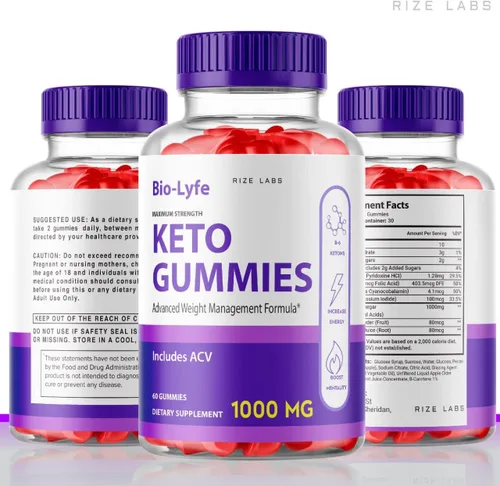 Miniatura 3 de rize labs - BioLyfe Keto ACV Gummies fórmula avanzada vinagre de sidra de manzana máxima fuerza (60 gomitas)