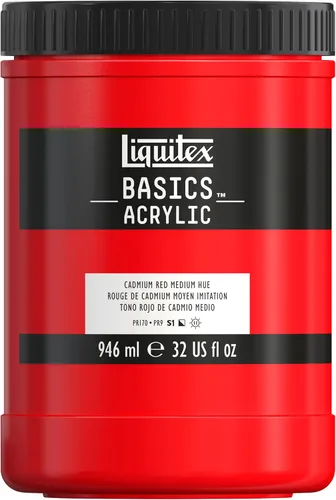 Miniatura 107 de Liquitex BASICS Pintura Acrílica, Botella de 400ml (13.5 oz), Blanco Titanio Titanio Blanco
