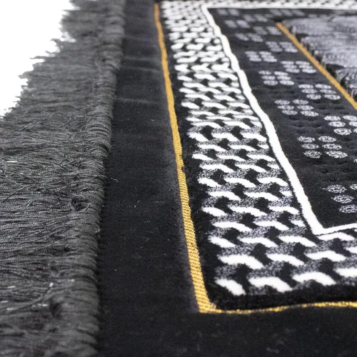 Miniatura 3 de Modefa Alfombra de oración turca de terciopelo islámico, gruesa, ancha y suave, para hombres y mujeres, doble felpa grande Janamaz - Regalo de Eid