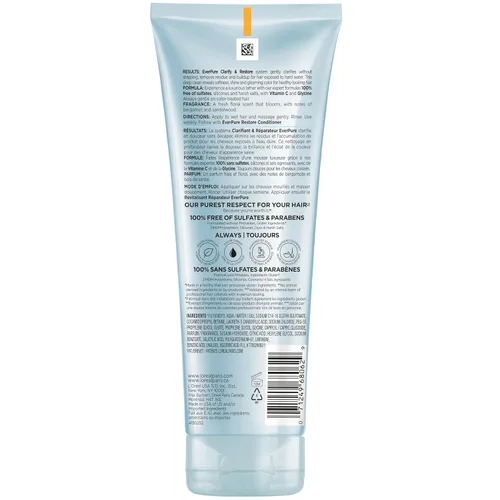 Miniatura 8 de L'Oreal Paris Champú Clarify sin sulfato con antioxidantes, champú clarificador para exposición al agua dura y acumulación de peinado, EverPure, 6.8