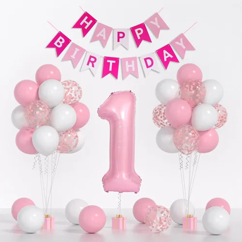 Miniatura 20 de 13th Birthday Decorations For Girls -12 Inch Pastel Balloons, 32 Inch Pink 13 Balloon, 3D Butterflies Stickers, Happy Birthday Banner For Teen Girl