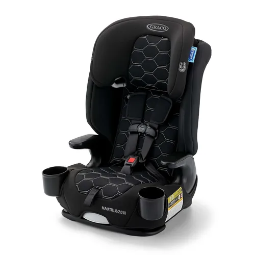 Graco Nautilus 2.0 LX 3 en 1 Asiento de Auto Orientado Hacia Adelante, Elevador de Respaldo Alto, Asiento Elevador sin Respaldo con InRight y Latch,