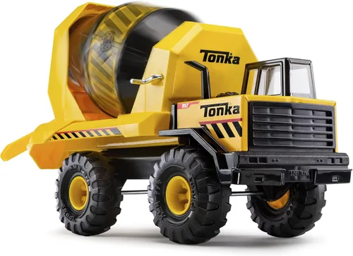 Miniatura 6 de Tonka Steel Classics Mighty Mezcladora de Cemento - Fabricada con Acero y Plástico Resistente, Camión de Construcción de Juguete Amarillo, Niños