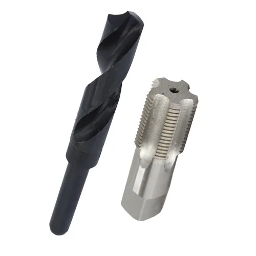 Miniatura 12 de Drill América - Juego de brocas para taladro y llave de acero para alta velocidad POU (#0-80 - 1-1/2"-12, m1.6 - m36, NC, NF). Set de taladro