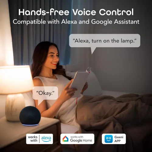 Miniatura 5 de Geeni Prisma Plus - Bombilla inteligente, 800 LED regulables que cambian de color, blanco sintonizable, funciona con Alexa y Google Home, control