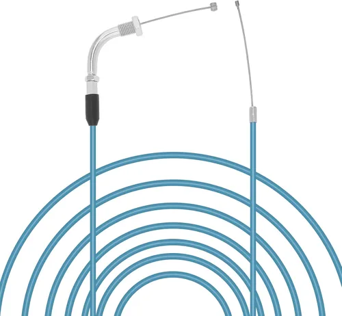 Windance 190cm 74.8" Cable de acelerador de motocicleta de alto rendimiento de 190 cm, cable de acelerador ajustable de deslizamiento plano Azul