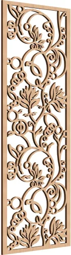Miniatura 63 de 9 3/8"W x 24 3/8"H x 1/4"T Caspio Decorativos Paneles De Pared De Madera De Calado, Roble Rojo rojo (Red Oak)
