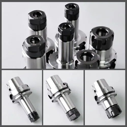 Miniatura 7 de HSK63A ER Portaherramientas con tuerca deslizante, HSK63A-ER20-100 Soporte de bloque de portabrocas G2.5/25000 RPM Aplicar para máquina herramienta